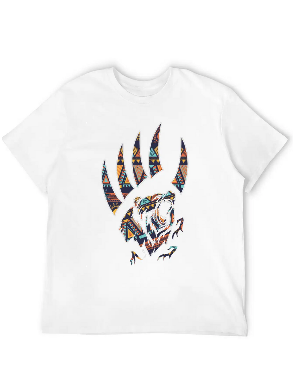 Native American Bear Claw Classic Fit Graphic Tee For Daily Comfort – Unisex Cotton Shirt