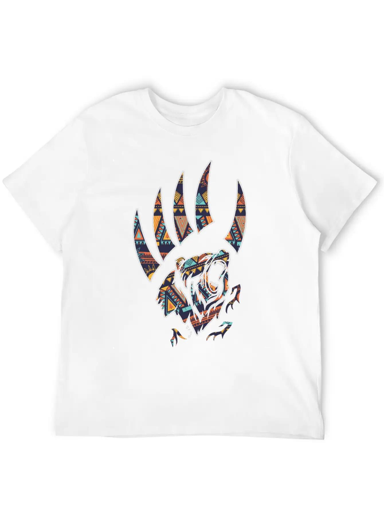 Native American Bear Claw Classic Fit Graphic Tee For Daily Comfort – Unisex Cotton Shirt