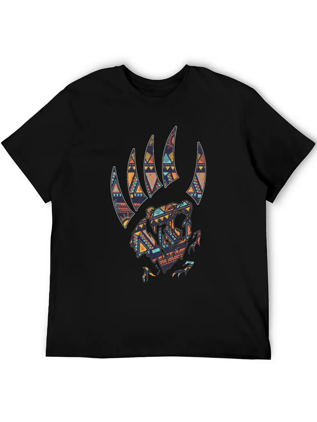 Native American Bear Claw Classic Fit Graphic Tee For Daily Comfort – Unisex Cotton Shirt