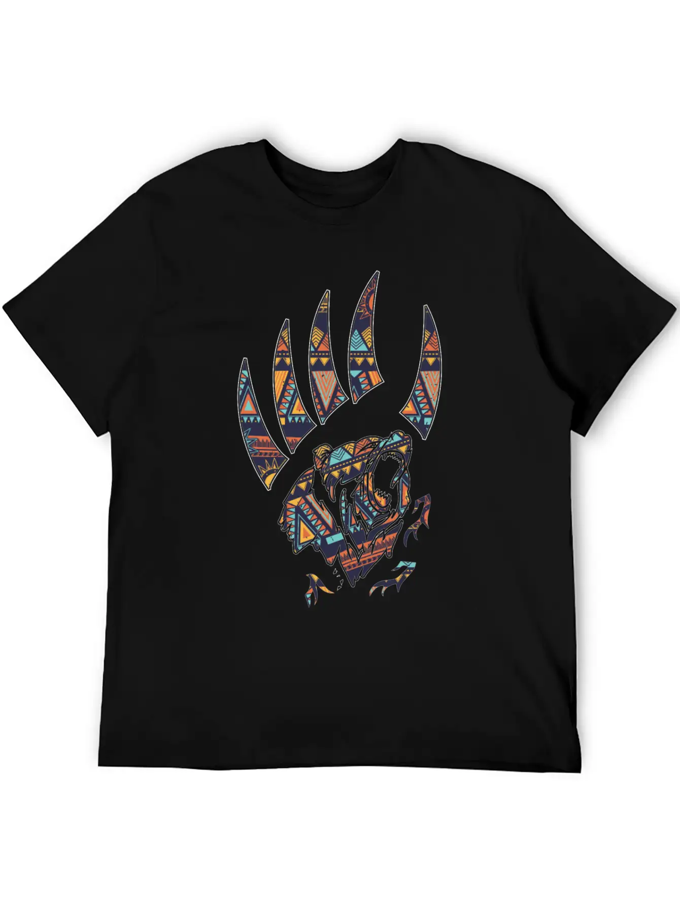 Native American Bear Claw Classic Fit Graphic Tee For Daily Comfort – Unisex Cotton Shirt
