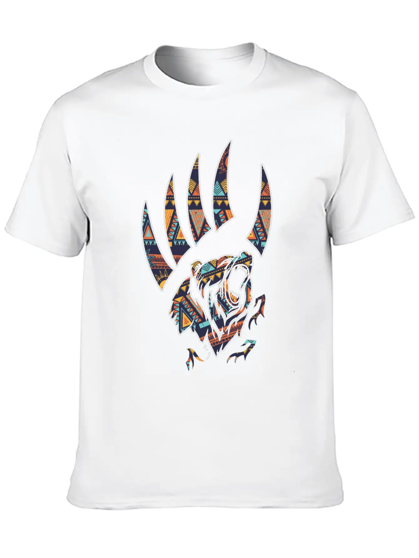 Native American Bear Claw Classic Fit Graphic Tee For Daily Comfort – Unisex Cotton Shirt