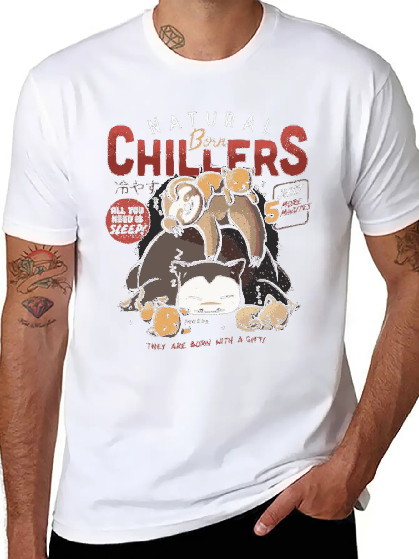 Natural Born Chillers Sloth Relax Sleeping Gift Unisex Casual T-Shirt – Clean Design For Daily Comfort