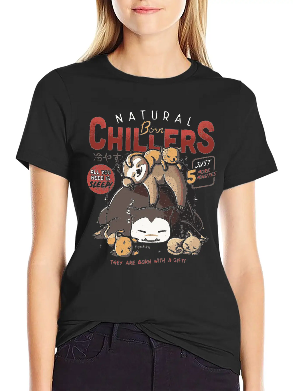 Natural Born Chillers Sloth Relax Sleeping Gift Unisex Casual T-Shirt – Clean Design For Daily Comfort