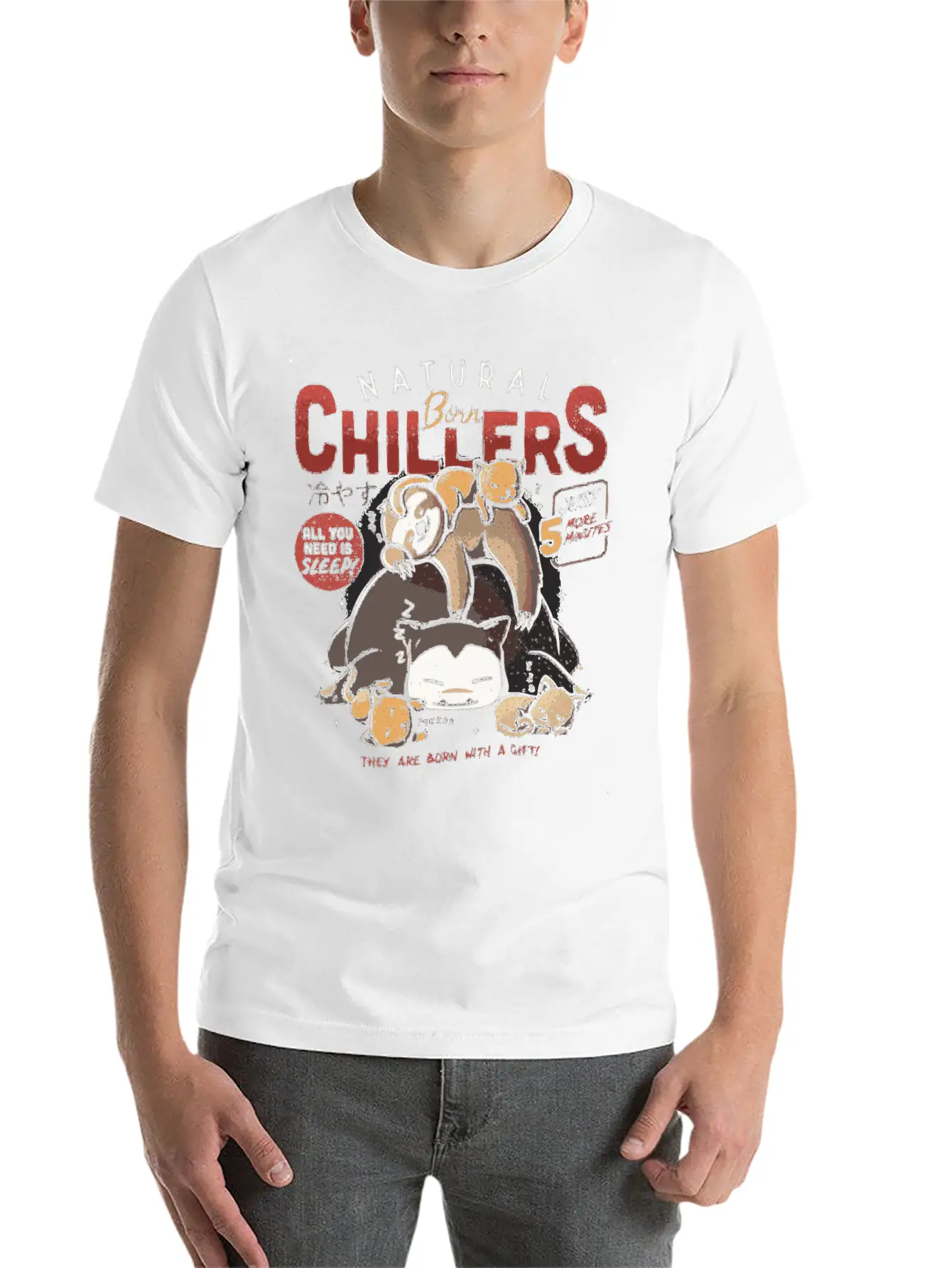 Natural Born Chillers Sloth Relax Sleeping Gift Unisex Casual T-Shirt – Clean Design For Daily Comfort