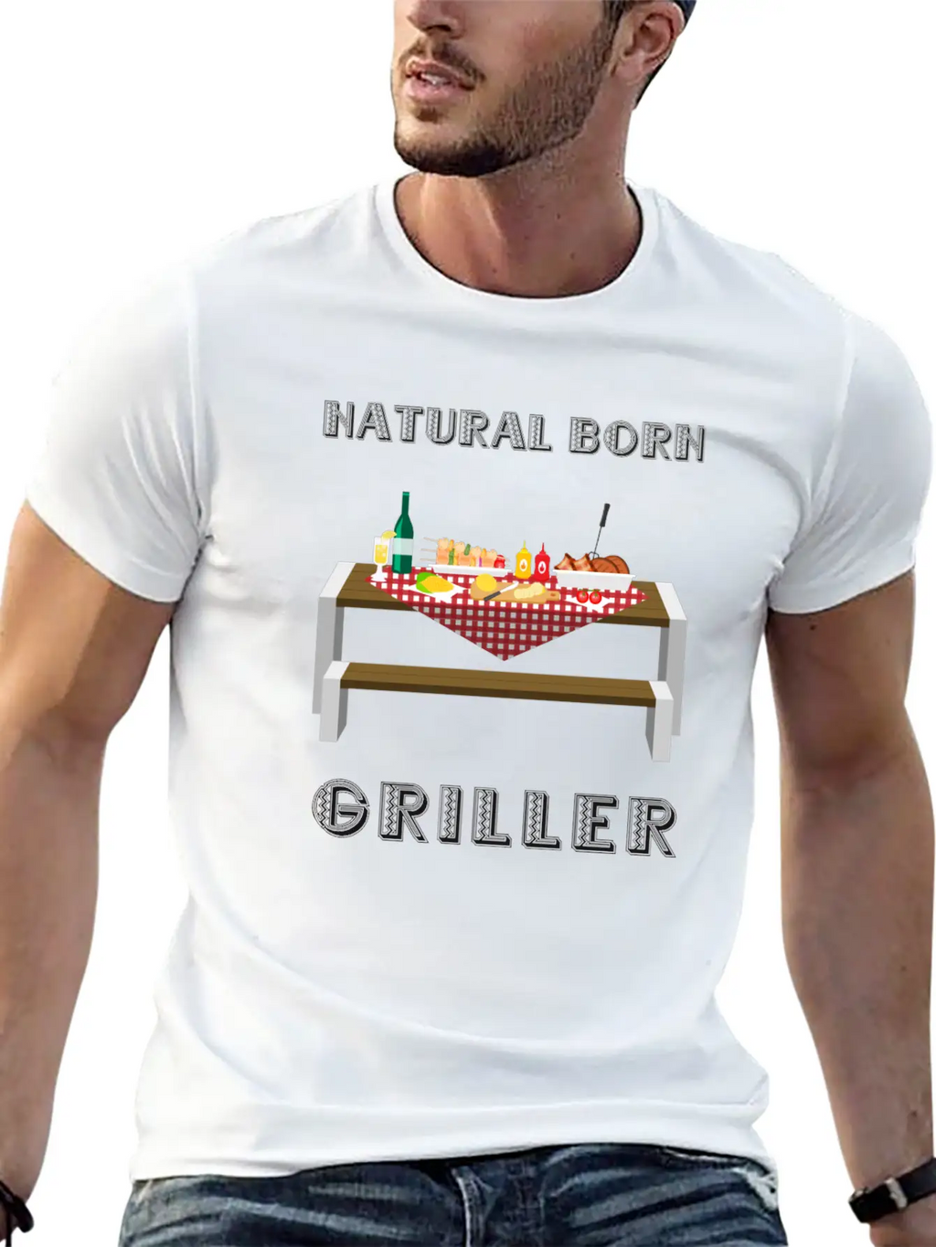 NATURAL BORN GRILLER 32 Unisex Casual T-Shirt – Clean Design For Daily Comfort