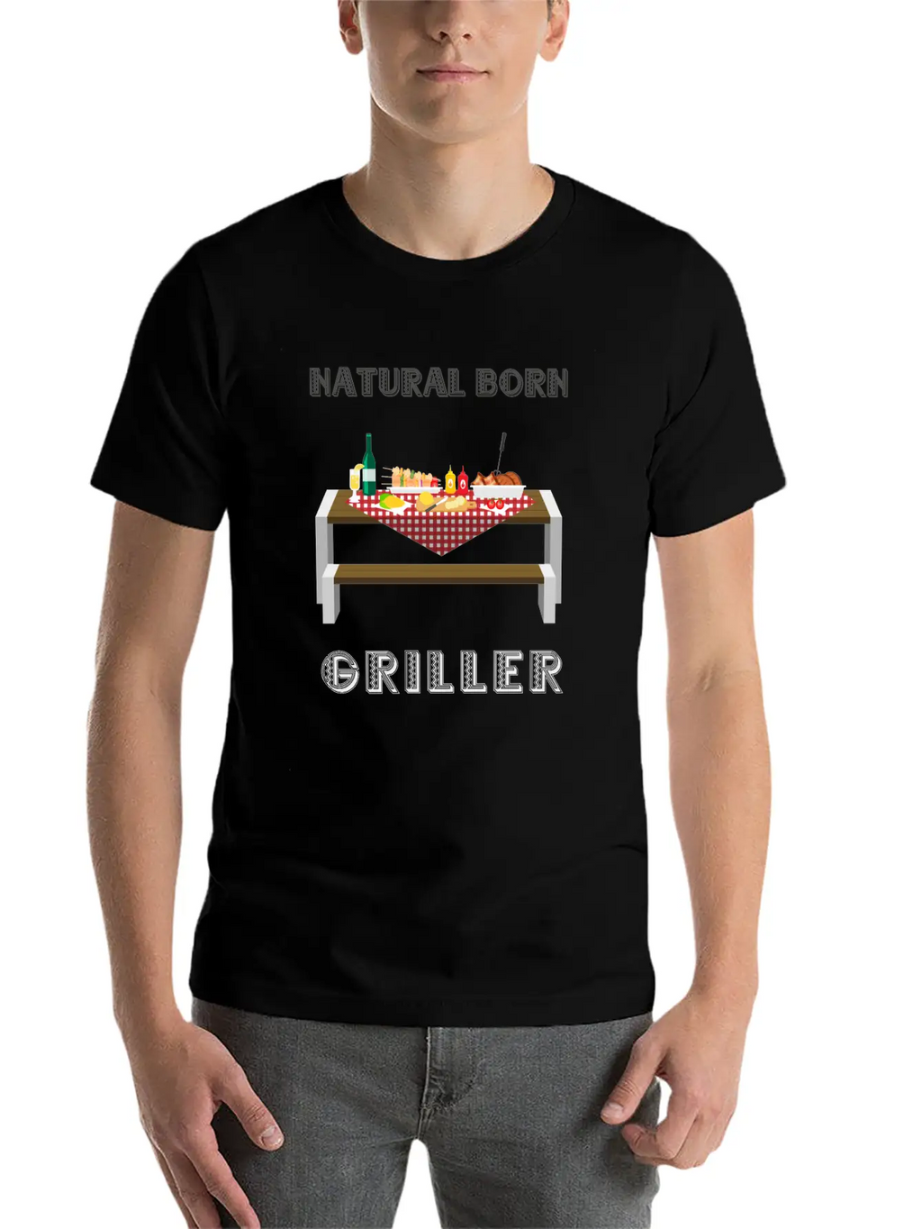NATURAL BORN GRILLER 32 Unisex Casual T-Shirt – Clean Design For Daily Comfort