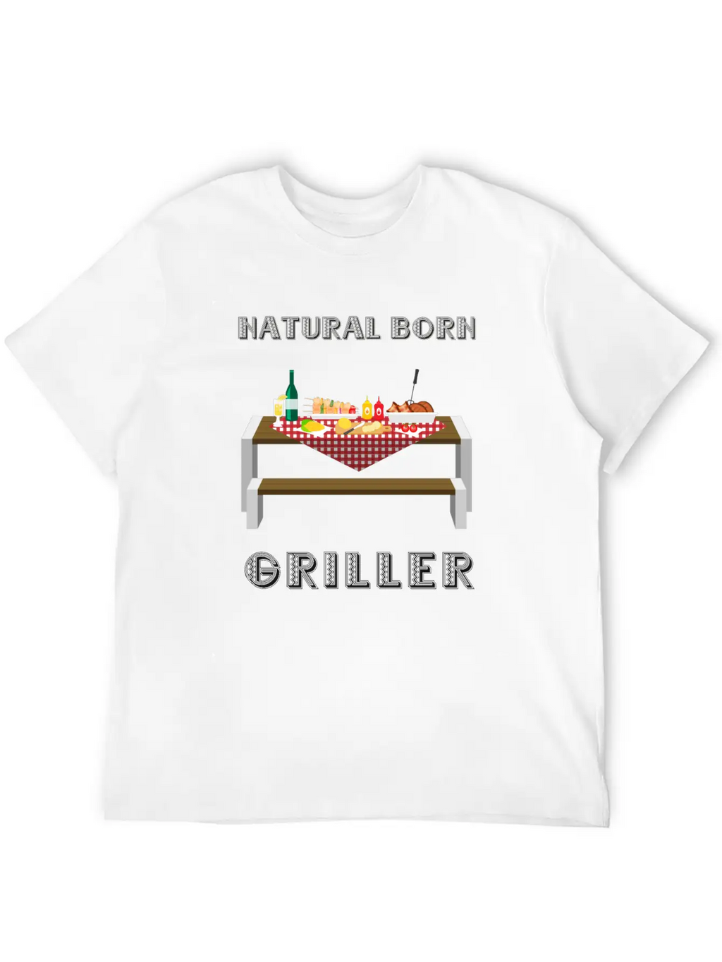 NATURAL BORN GRILLER 32 Unisex Casual T-Shirt – Clean Design For Daily Comfort