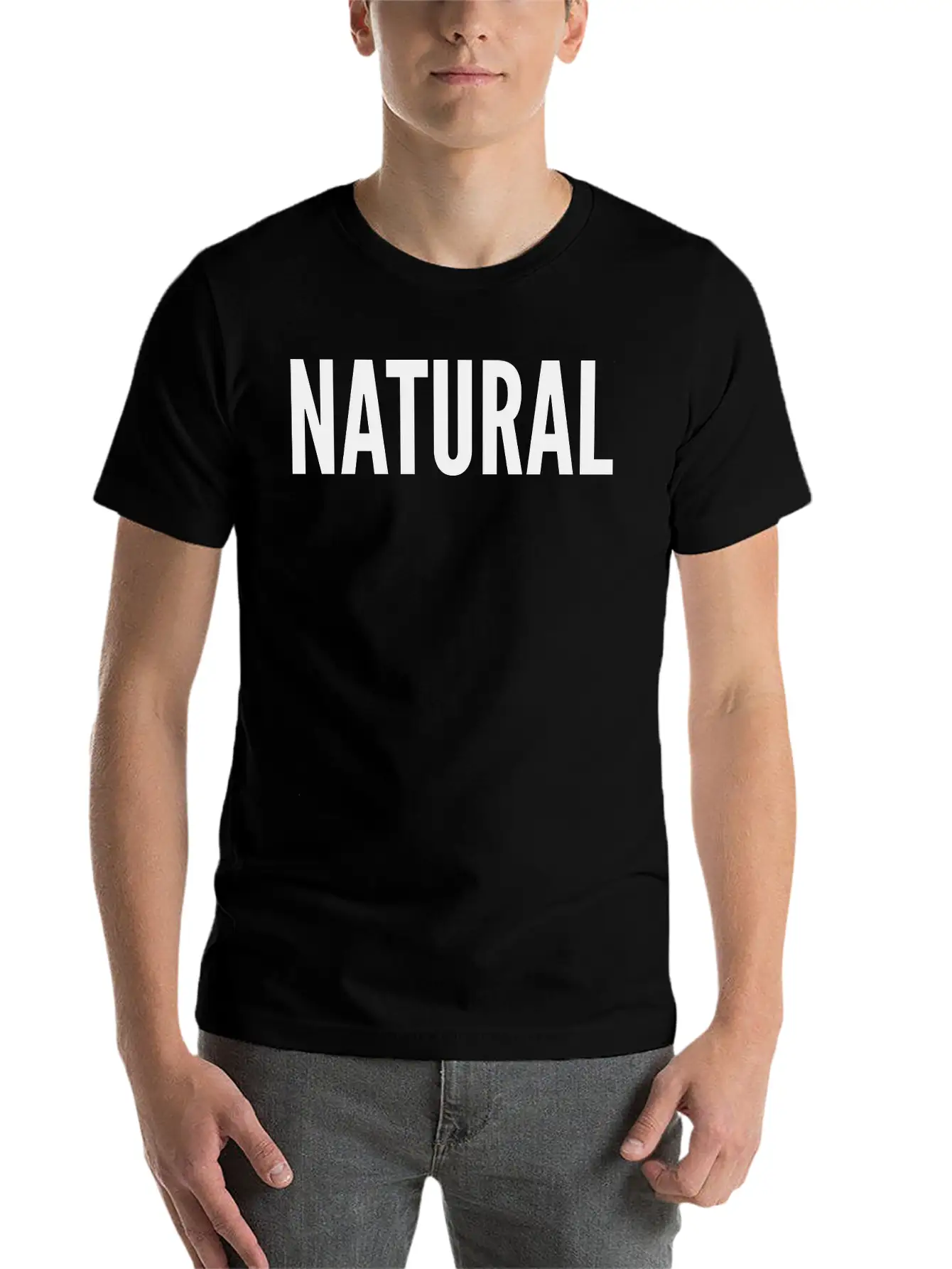 Natural Unisex Casual T-Shirt – Clean Design For Daily Comfort