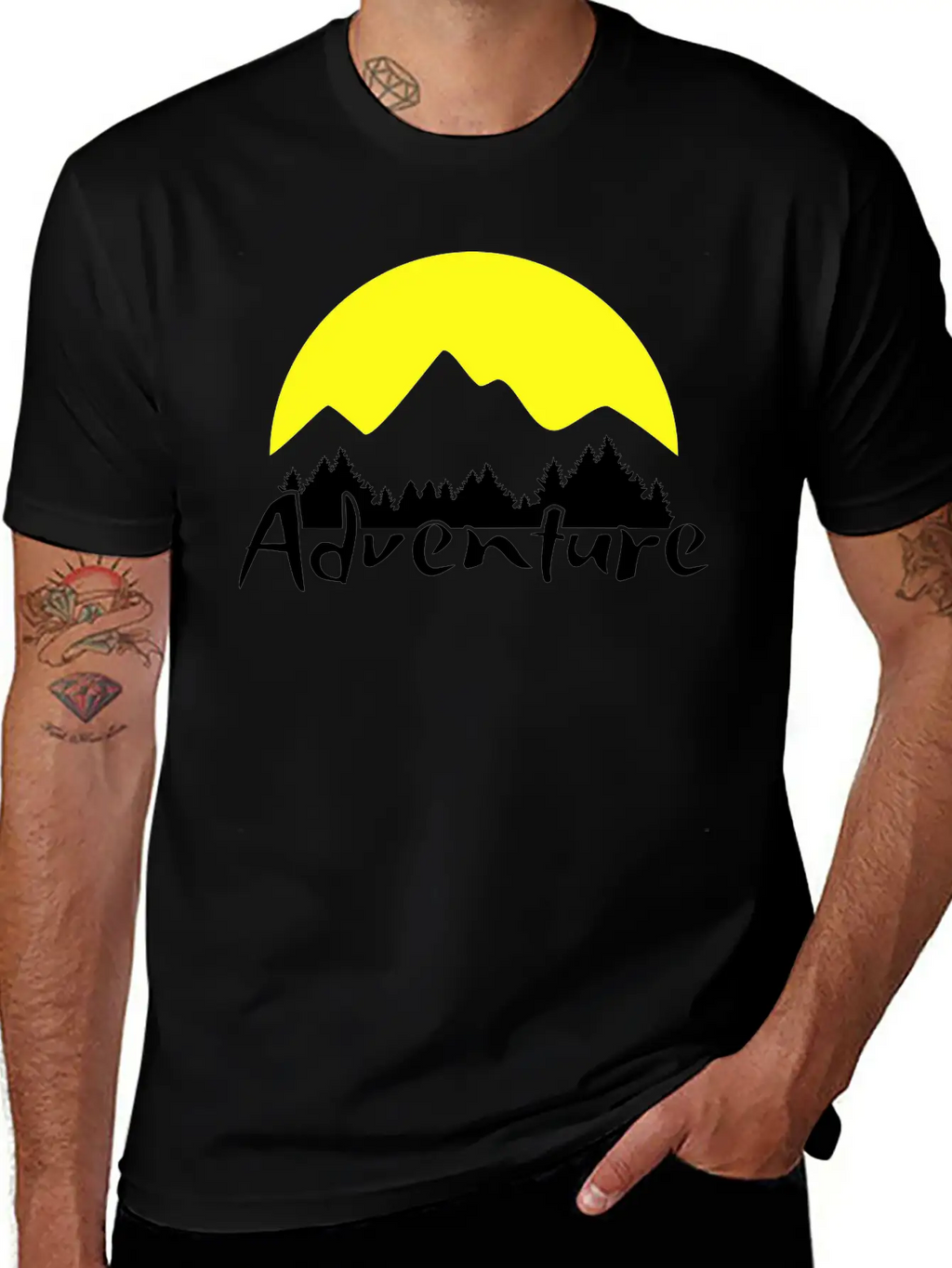 Nature Adventure, Mountains And Forest Unisex Casual T-Shirt – Clean Design For Daily Comfort