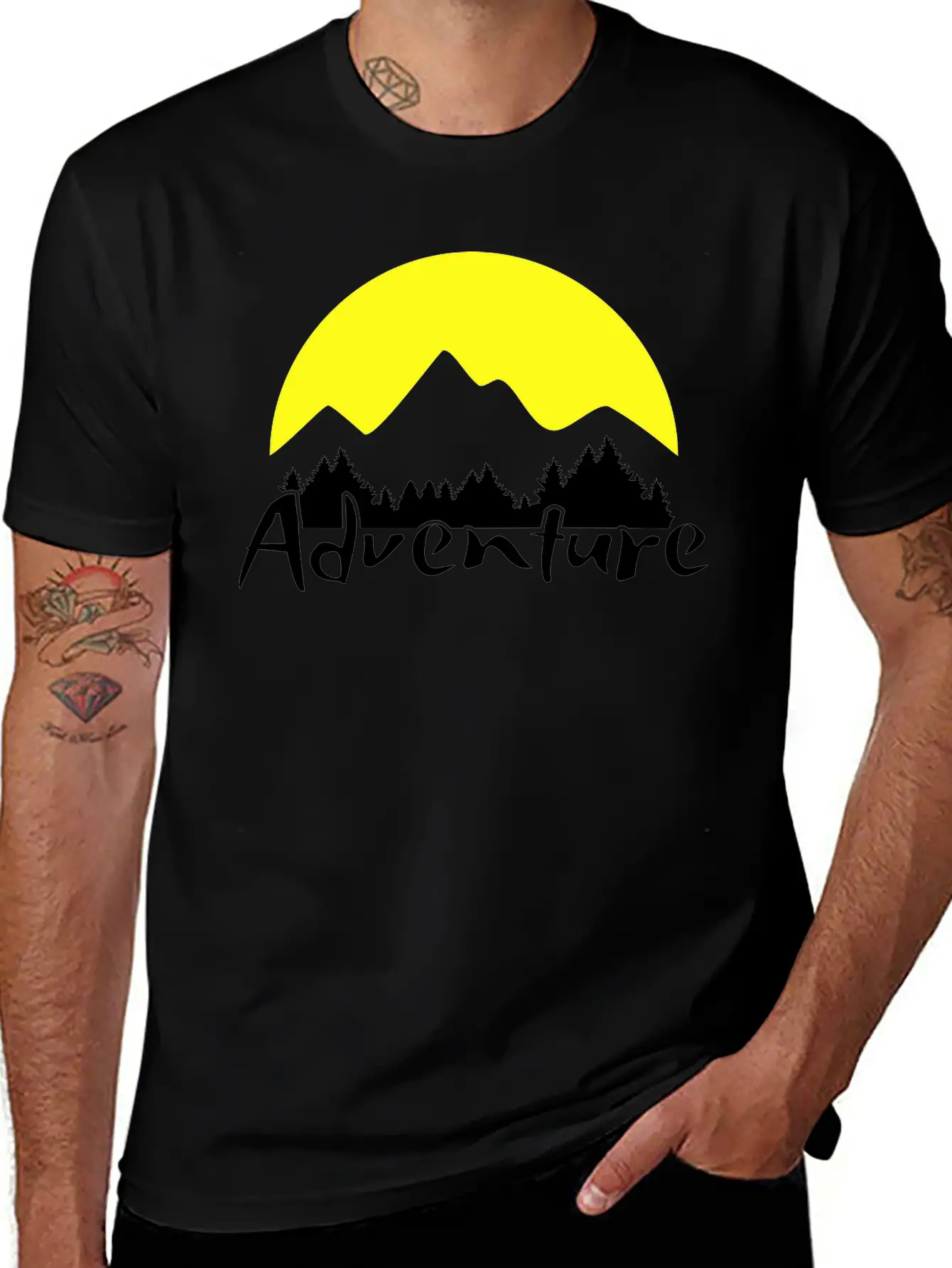 Nature Adventure, Mountains And Forest Unisex Casual T-Shirt – Clean Design For Daily Comfort