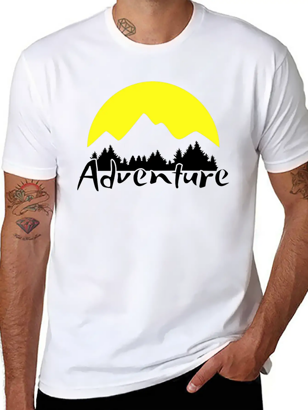 Nature Adventure, Mountains And Forest Unisex Casual T-Shirt – Clean Design For Daily Comfort