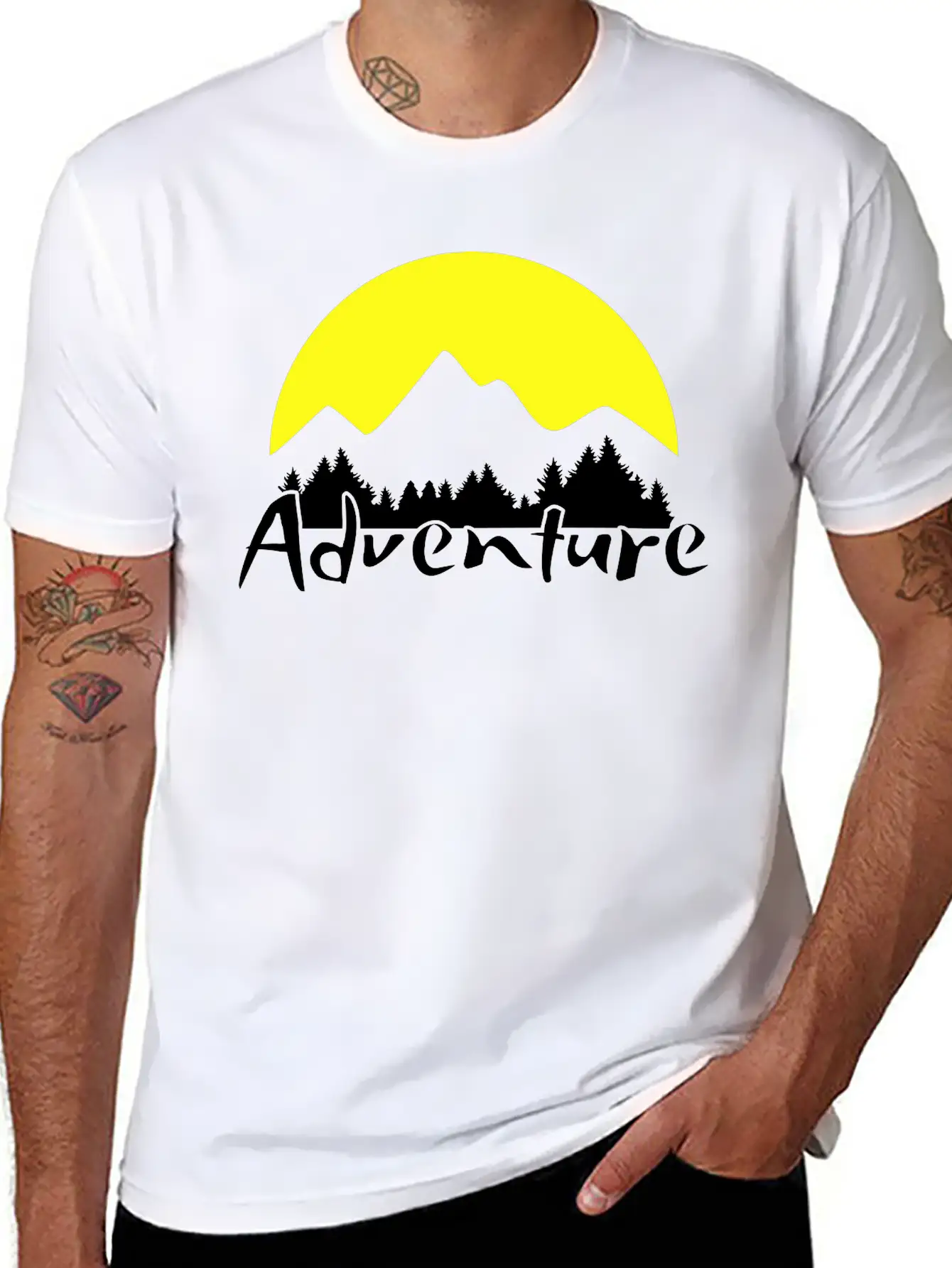 Nature Adventure, Mountains And Forest Unisex Casual T-Shirt – Clean Design For Daily Comfort
