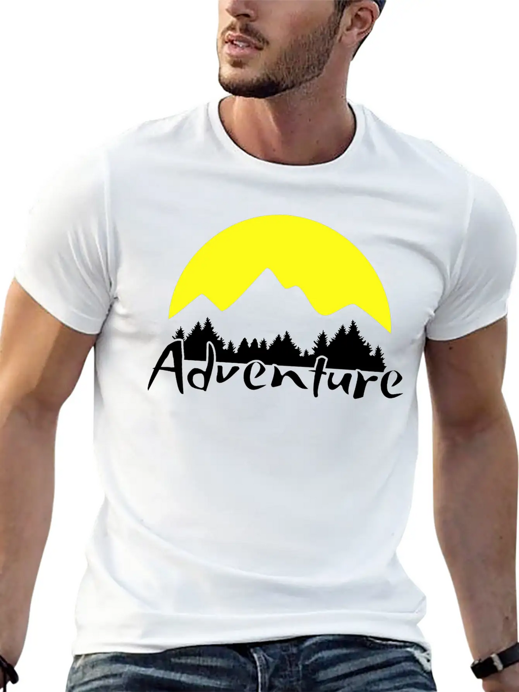 Nature Adventure, Mountains And Forest Unisex Casual T-Shirt – Clean Design For Daily Comfort