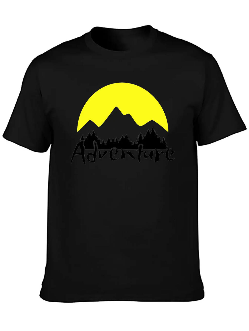 Nature Adventure, Mountains And Forest Unisex Casual T-Shirt – Clean Design For Daily Comfort