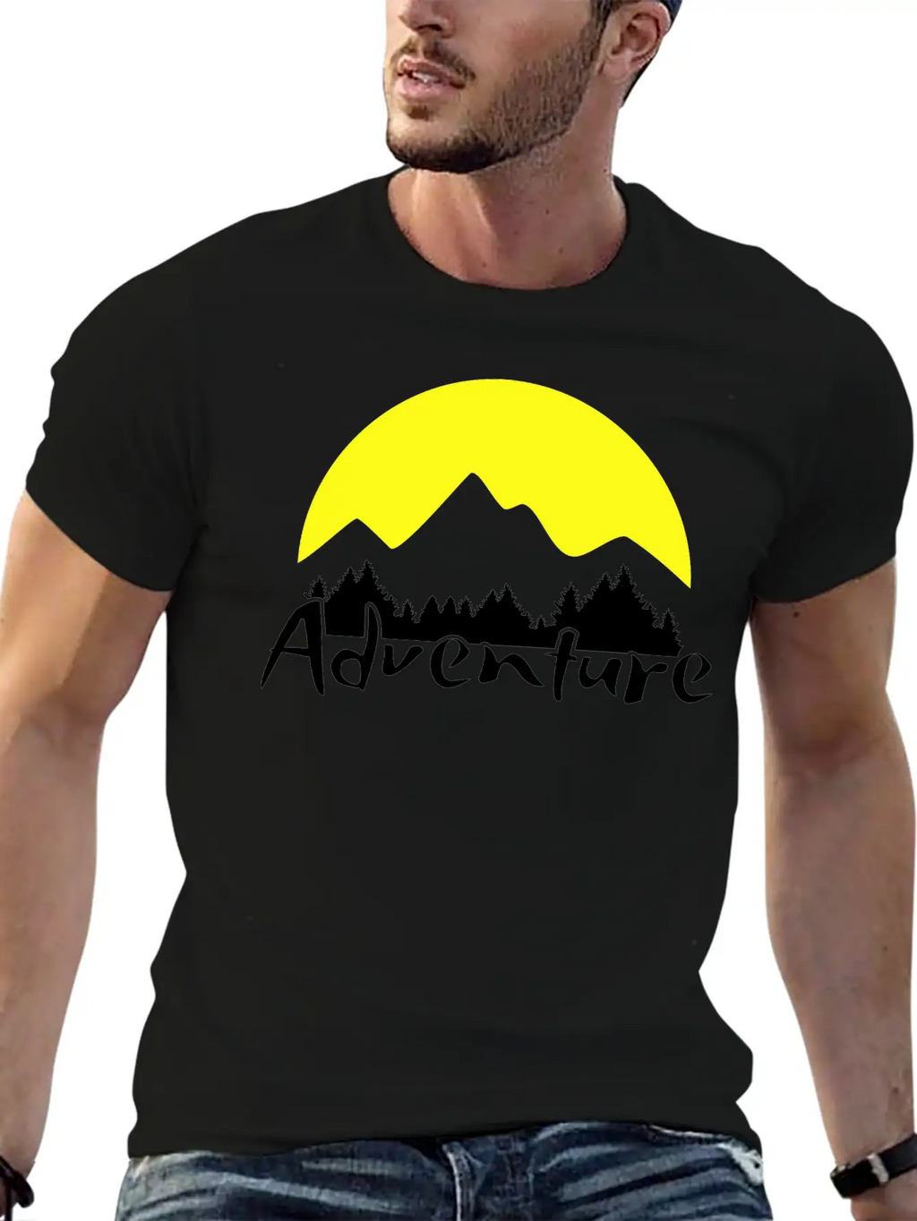 Nature Adventure, Mountains And Forest Unisex Casual T-Shirt – Clean Design For Daily Comfort