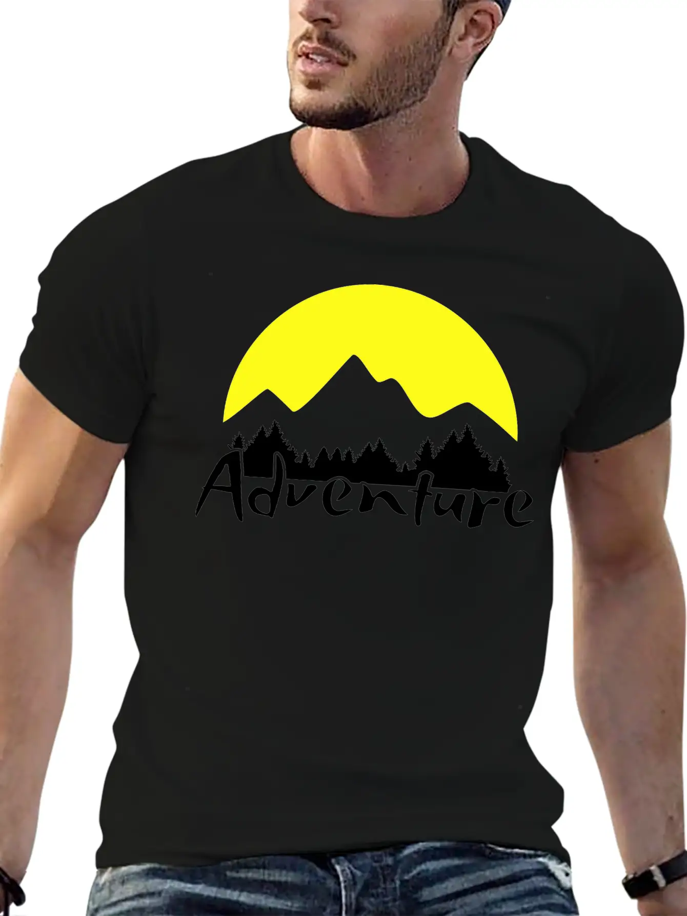 Nature Adventure, Mountains And Forest Unisex Casual T-Shirt – Clean Design For Daily Comfort