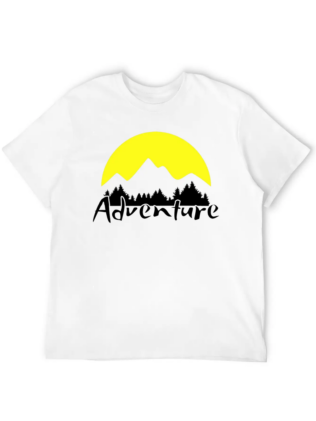 Nature Adventure, Mountains And Forest Unisex Casual T-Shirt – Clean Design For Daily Comfort