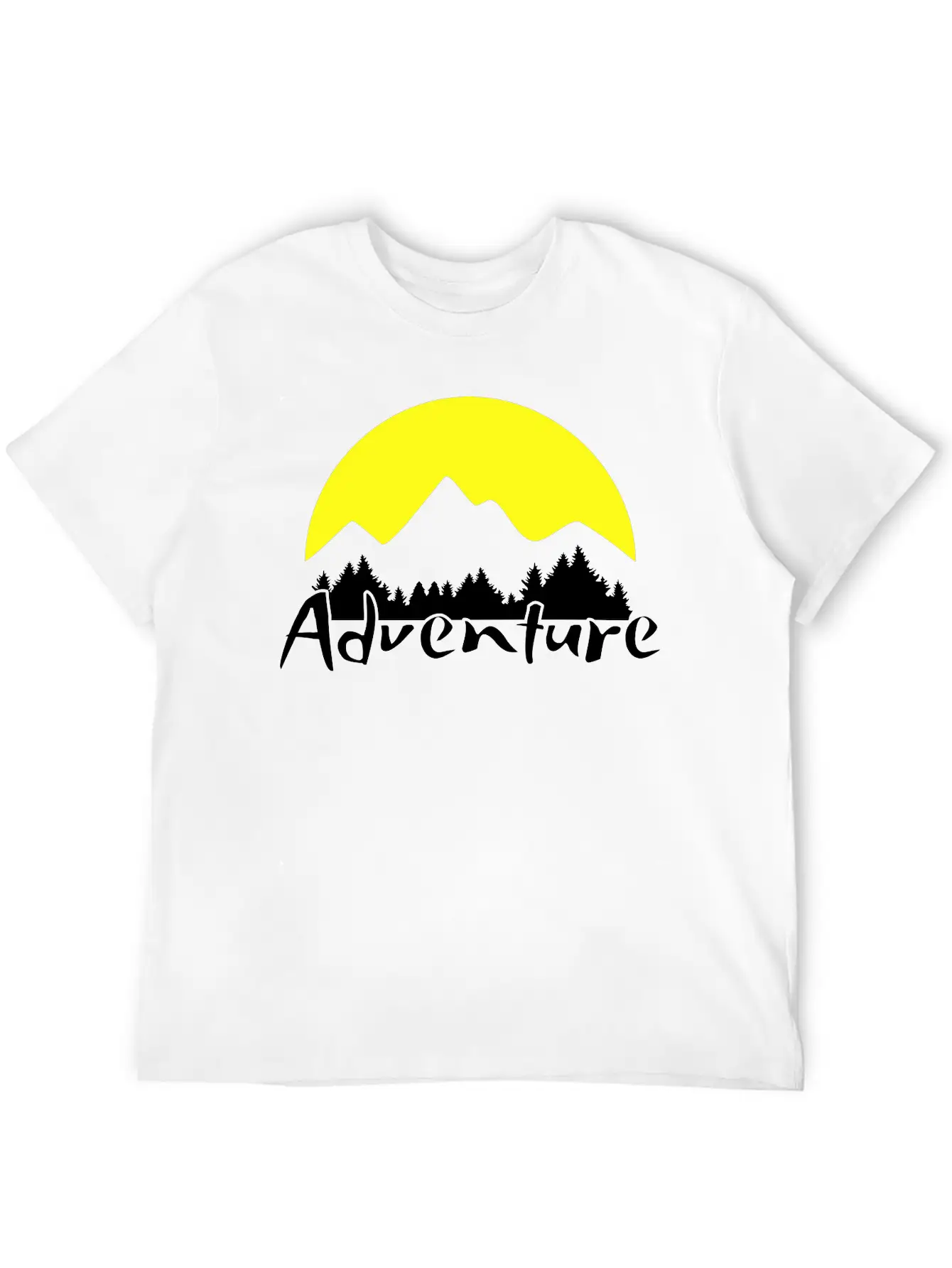 Nature Adventure, Mountains And Forest Unisex Casual T-Shirt – Clean Design For Daily Comfort