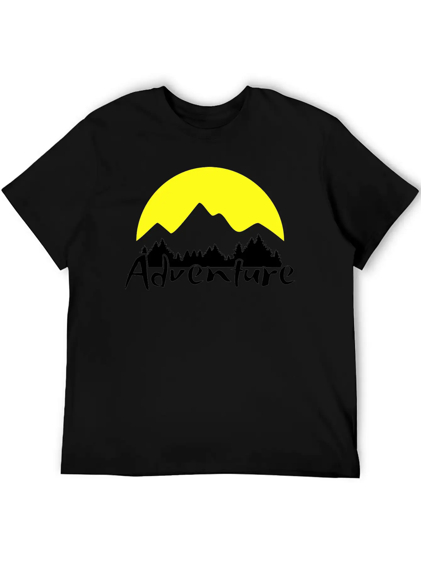 Nature Adventure, Mountains And Forest Unisex Casual T-Shirt – Clean Design For Daily Comfort