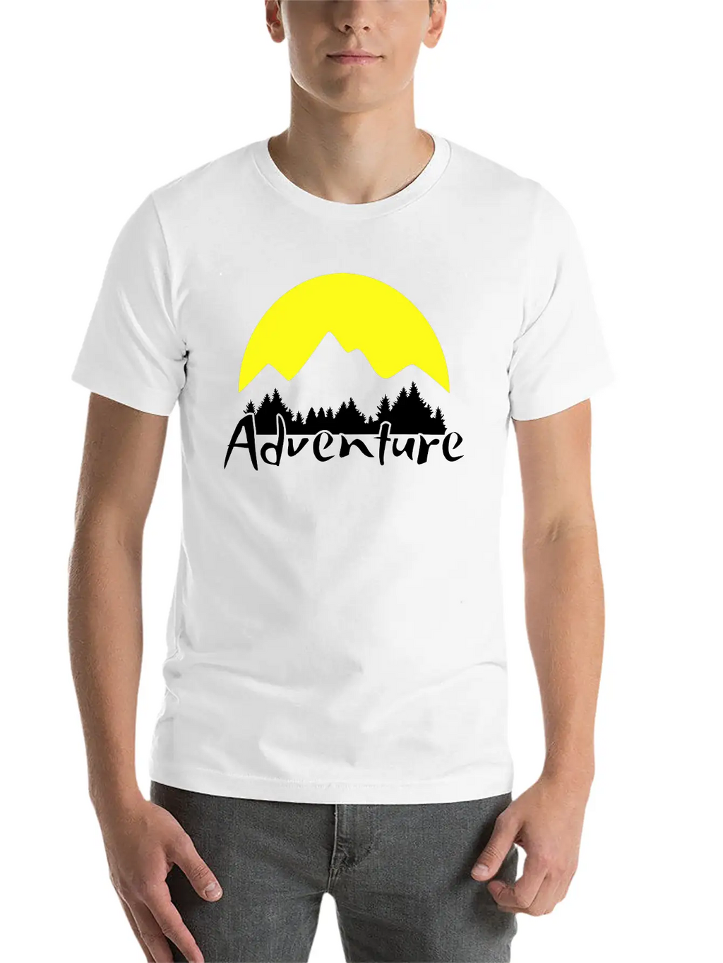 Nature Adventure, Mountains And Forest Unisex Casual T-Shirt – Clean Design For Daily Comfort