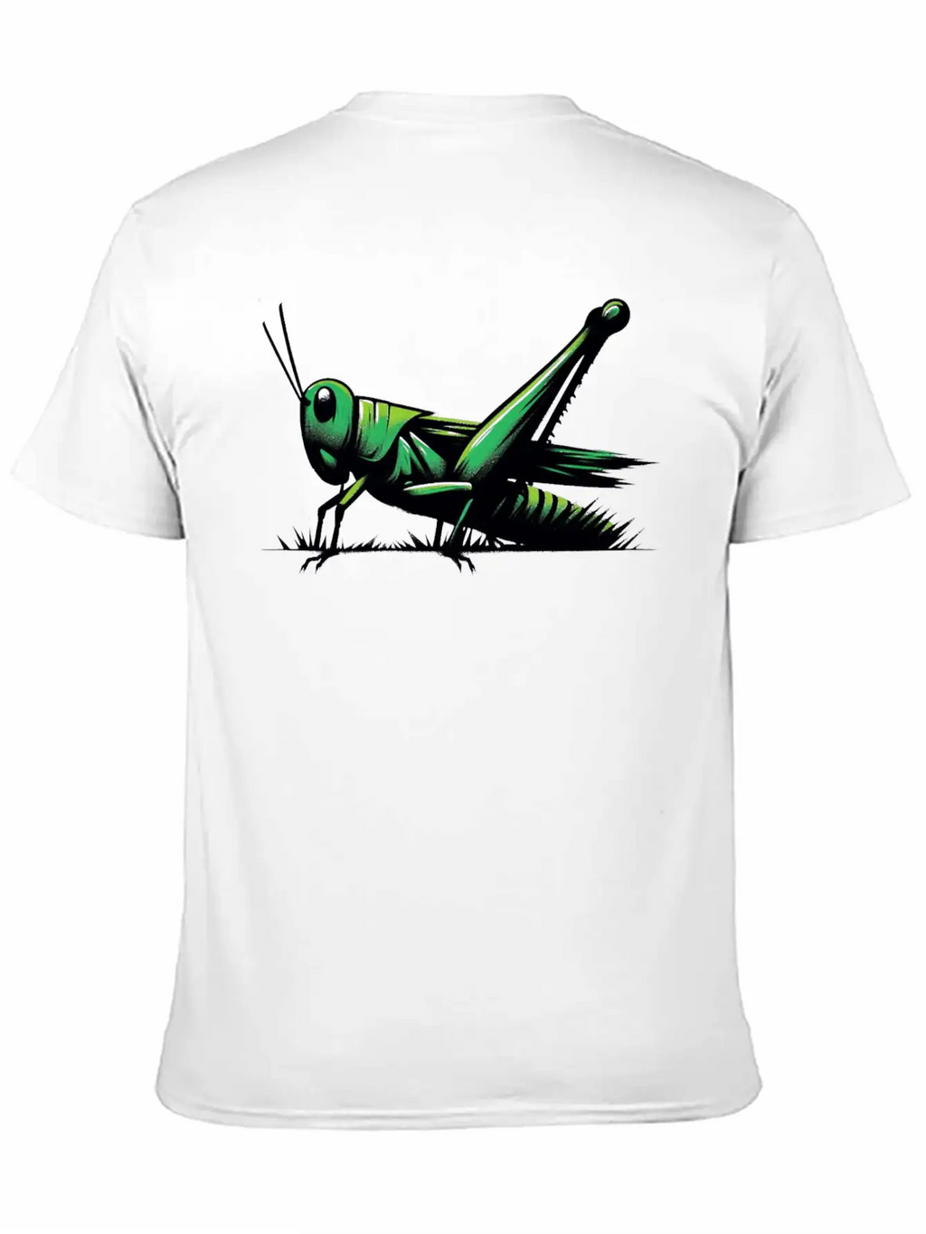 Nature Grasshopper Insect Brushstroke Art 1 Unisex Casual T-Shirt – Clean Design For Daily Comfort