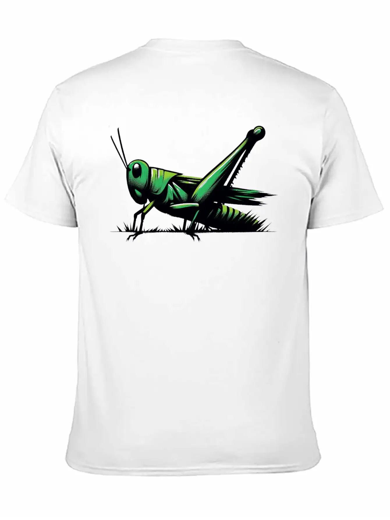 Nature Grasshopper Insect Brushstroke Art 1 Unisex Casual T-Shirt – Clean Design For Daily Comfort
