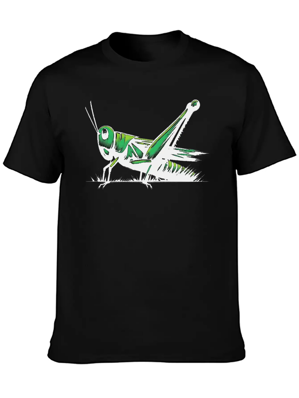 Nature Grasshopper Insect Brushstroke Art 1 Unisex Casual T-Shirt – Clean Design For Daily Comfort