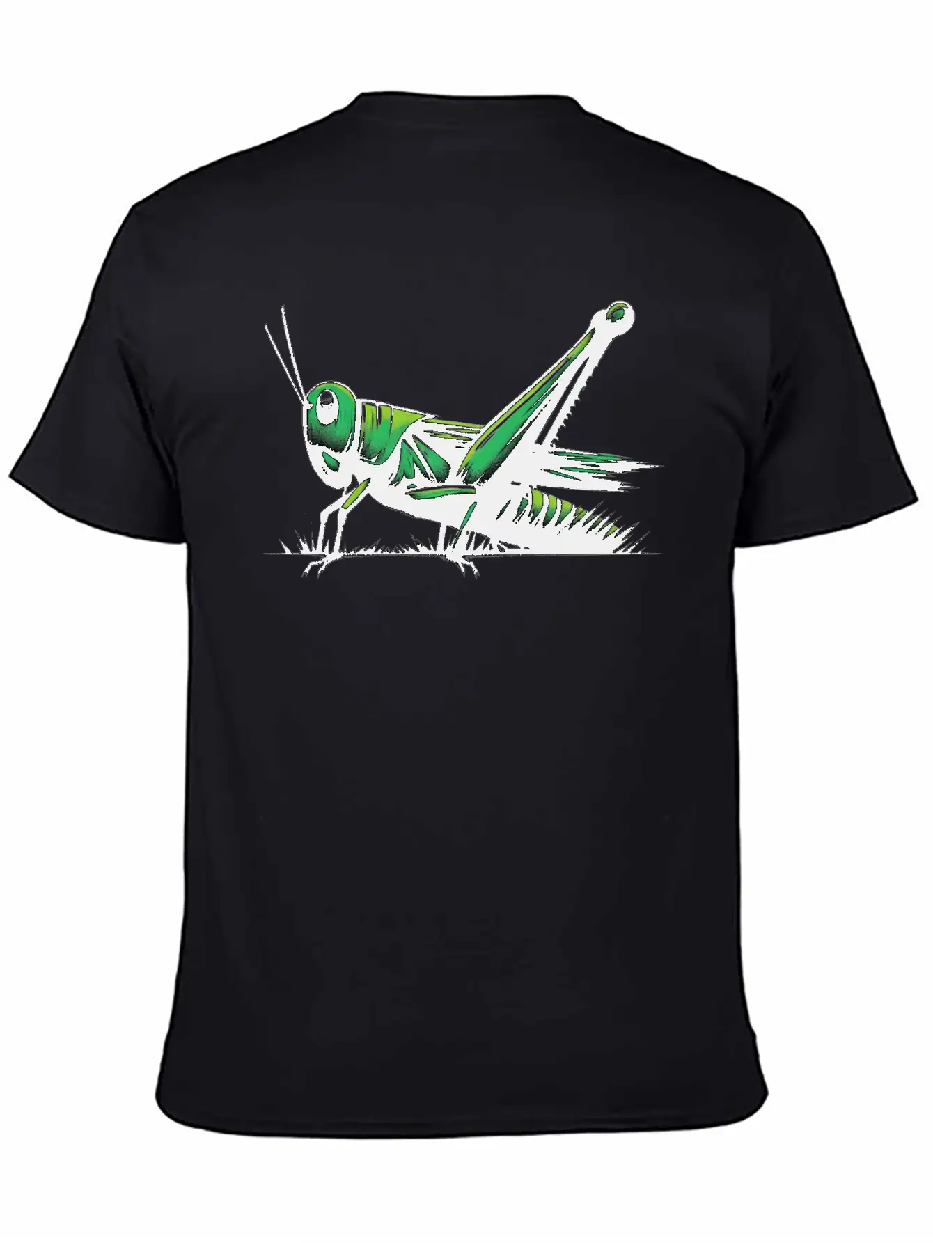 Nature Grasshopper Insect Brushstroke Art 1 Unisex Casual T-Shirt – Clean Design For Daily Comfort