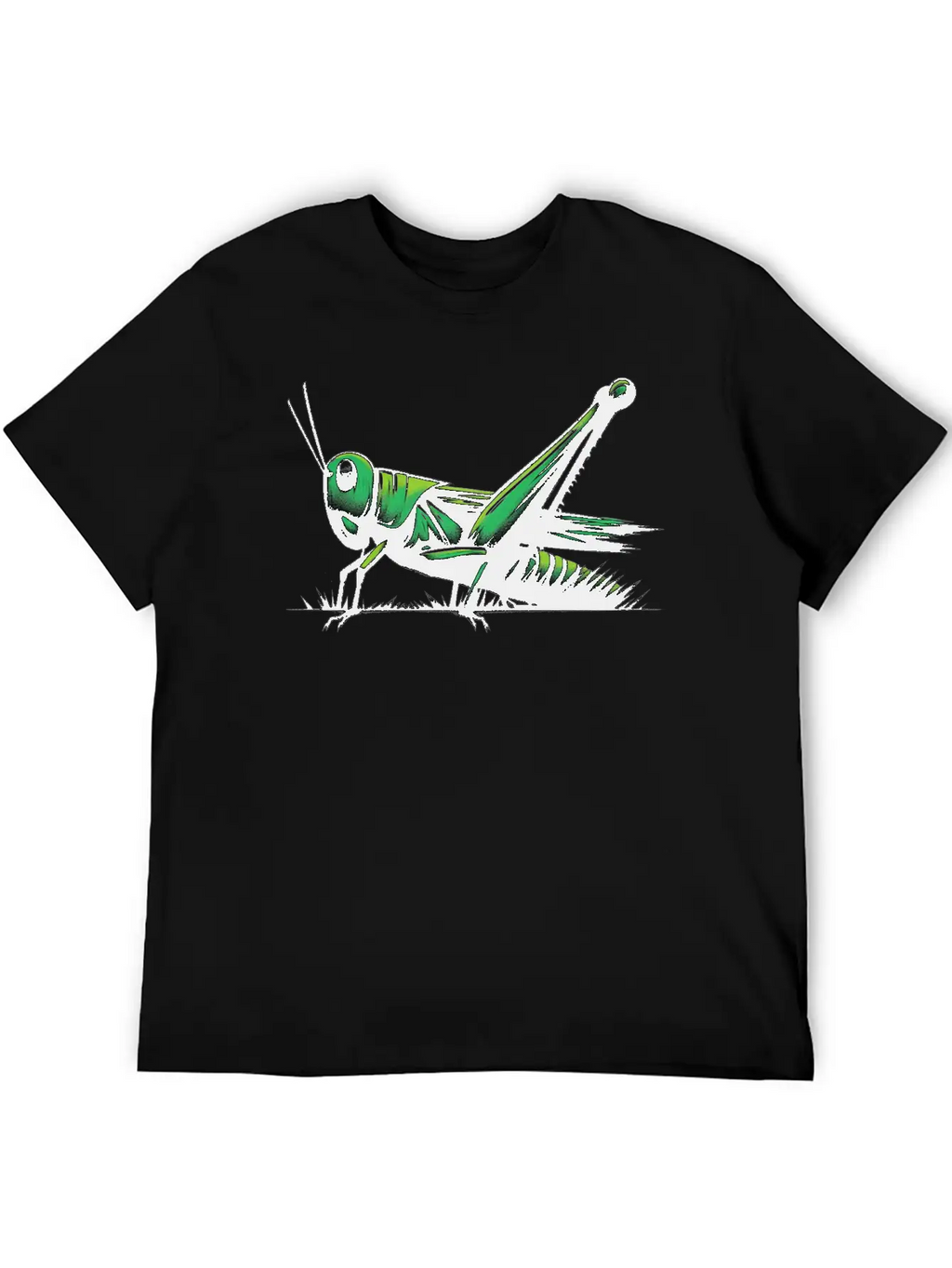 Nature Grasshopper Insect Brushstroke Art 1 Unisex Casual T-Shirt – Clean Design For Daily Comfort