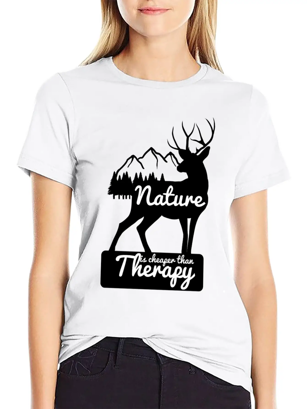 Nature Is Cheaper Then Therapy Unisex Short Sleeve Soft Cotton T-Shirt – Casual Everyday Wear