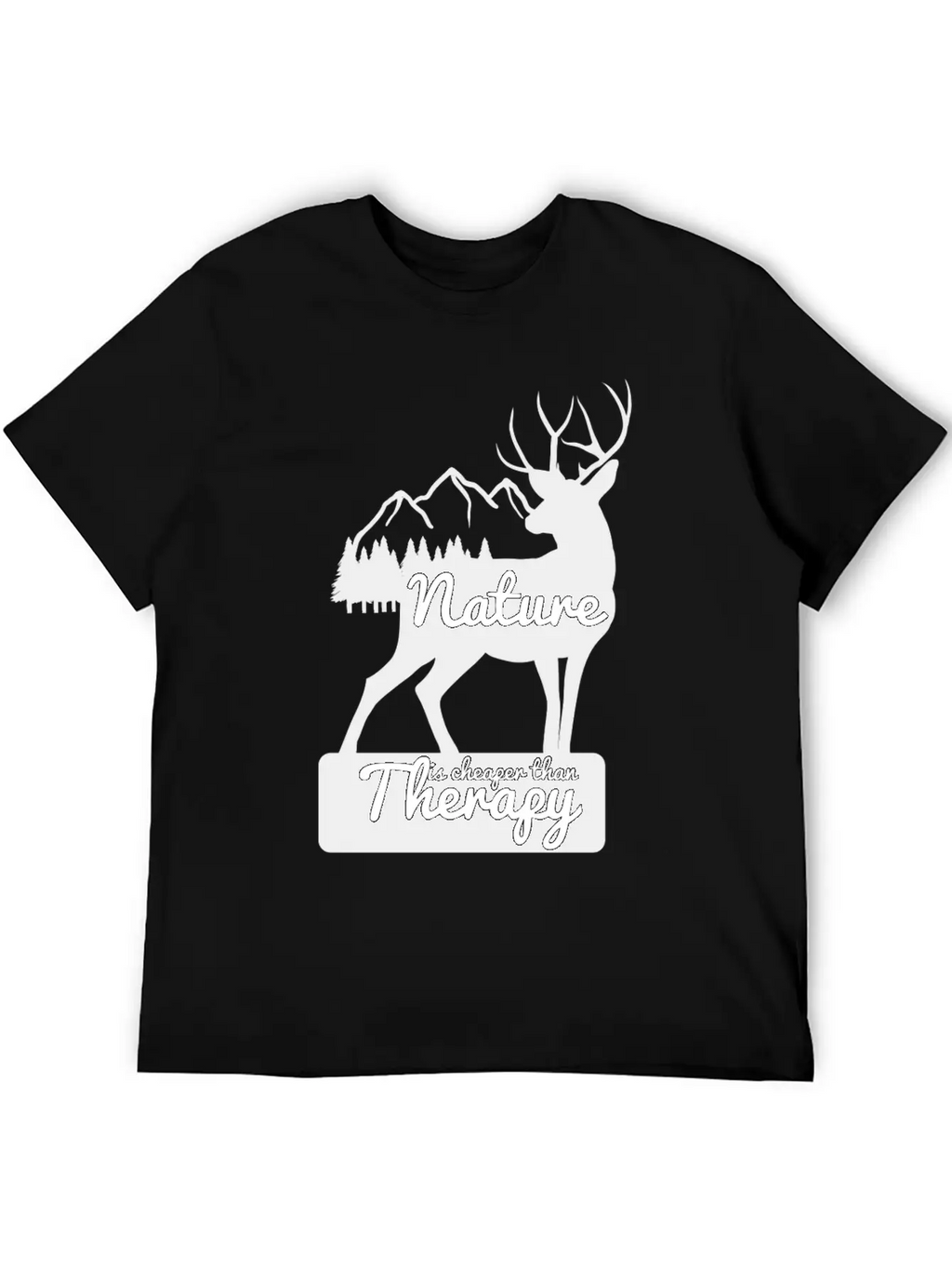 Nature Is Cheaper Then Therapy Unisex Short Sleeve Soft Cotton T-Shirt – Casual Everyday Wear