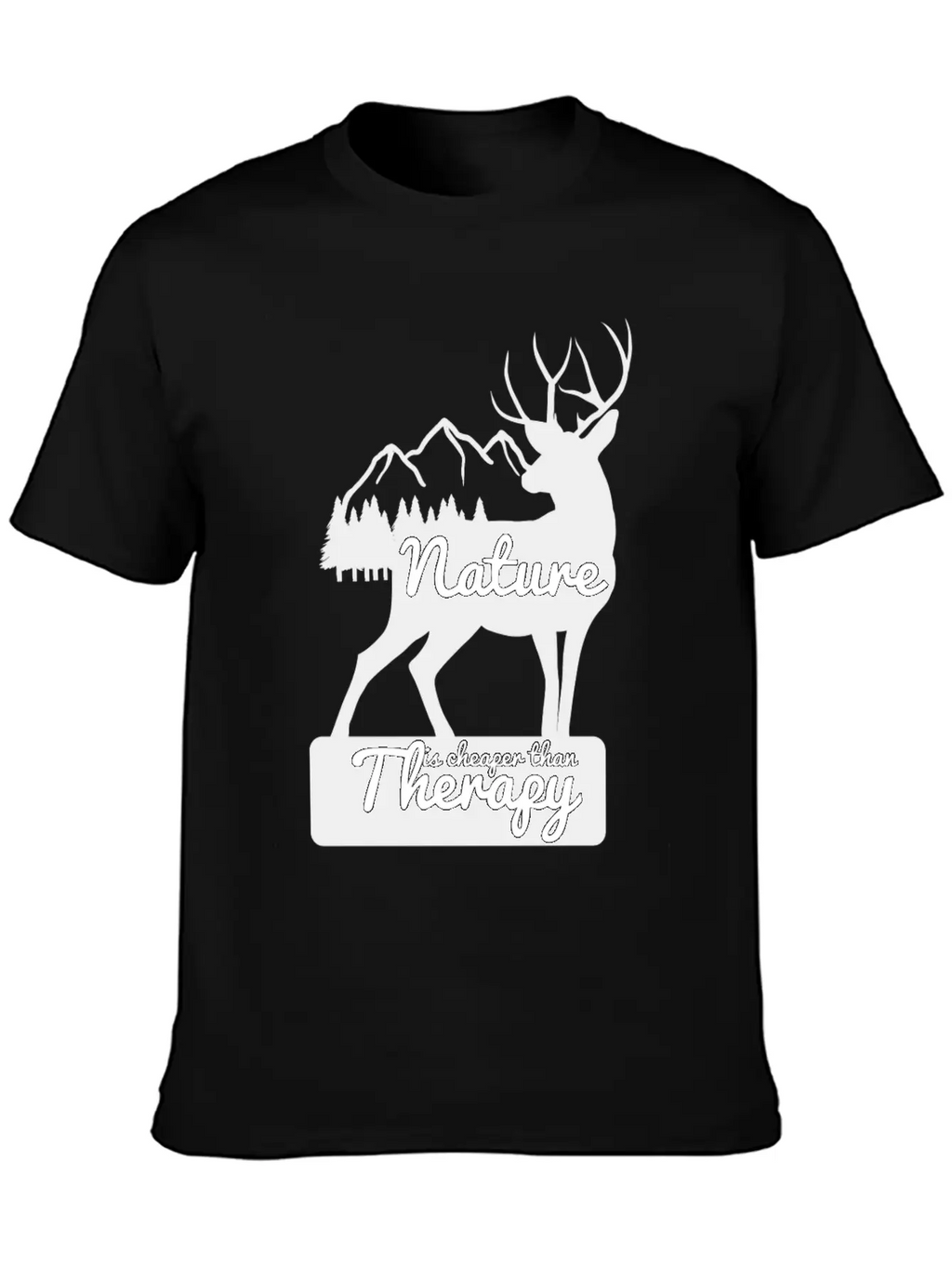 Nature Is Cheaper Then Therapy Unisex Short Sleeve Soft Cotton T-Shirt – Casual Everyday Wear