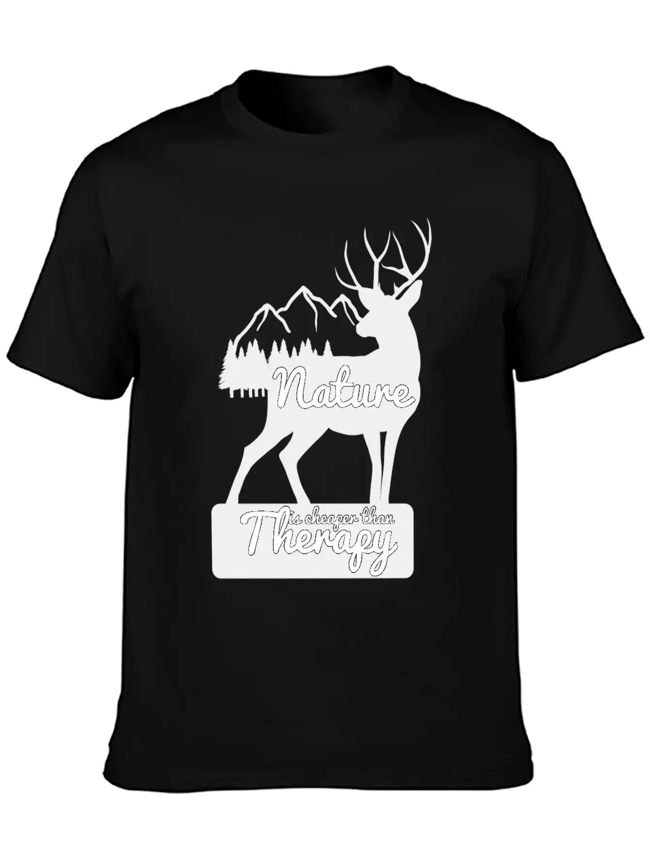 Nature Is Cheaper Then Therapy Unisex Short Sleeve Soft Cotton T-Shirt – Casual Everyday Wear
