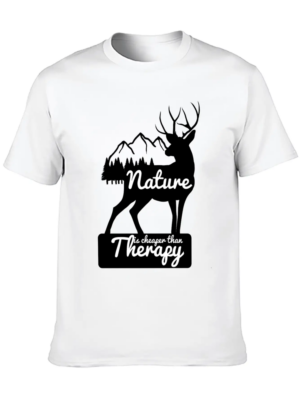 Nature Is Cheaper Then Therapy Unisex Short Sleeve Soft Cotton T-Shirt – Casual Everyday Wear