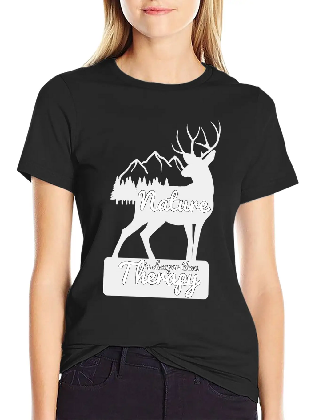 Nature Is Cheaper Then Therapy Unisex Short Sleeve Soft Cotton T-Shirt – Casual Everyday Wear
