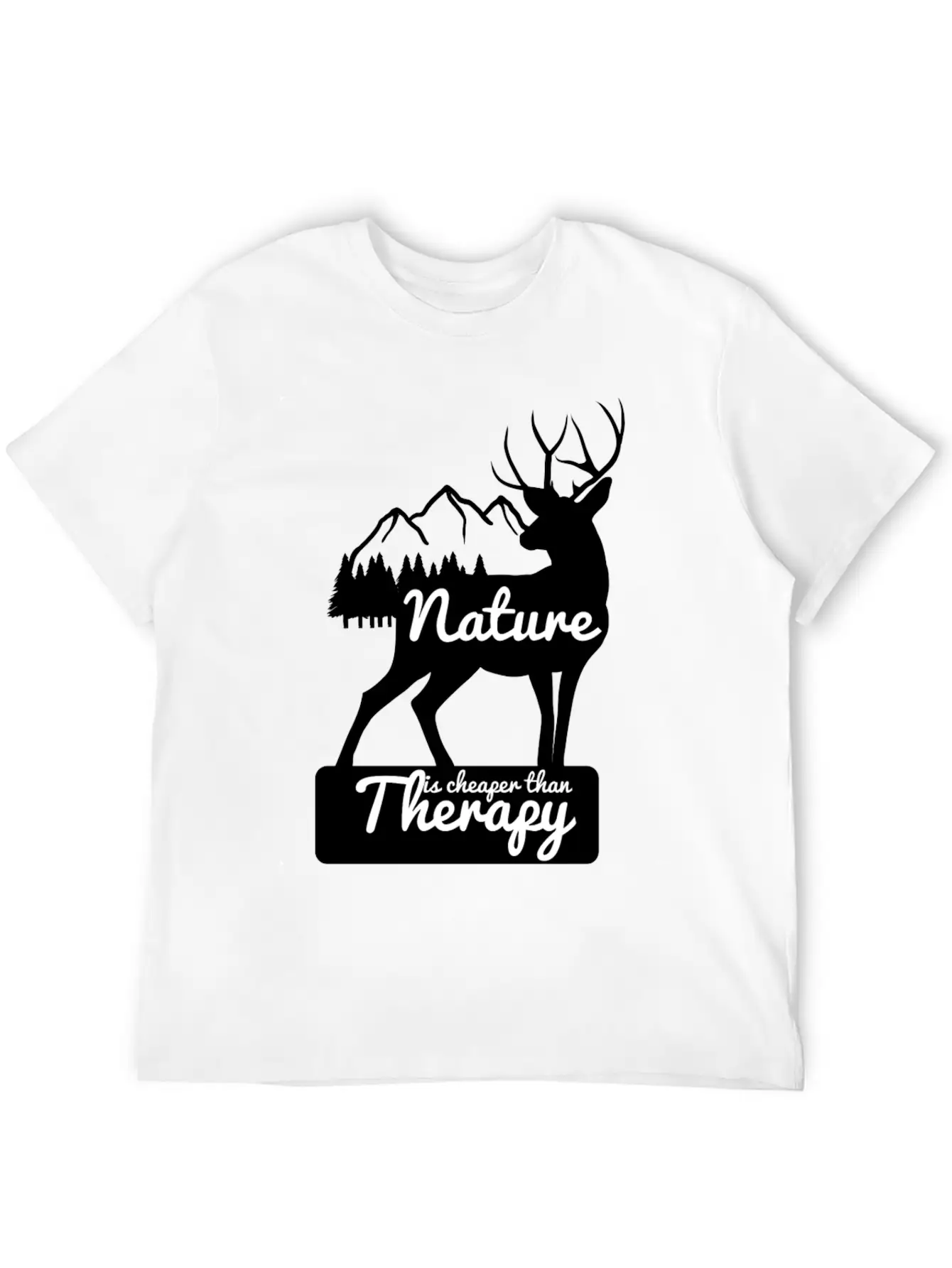 Nature Is Cheaper Then Therapy Unisex Short Sleeve Soft Cotton T-Shirt – Casual Everyday Wear