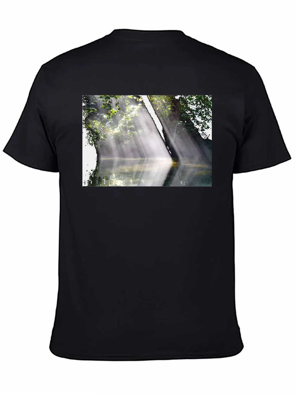 NatureScapes-Shadows Of Dawn On The Current River Stylish Everyday T-Shirt – Unisex Basic Cotton Tee