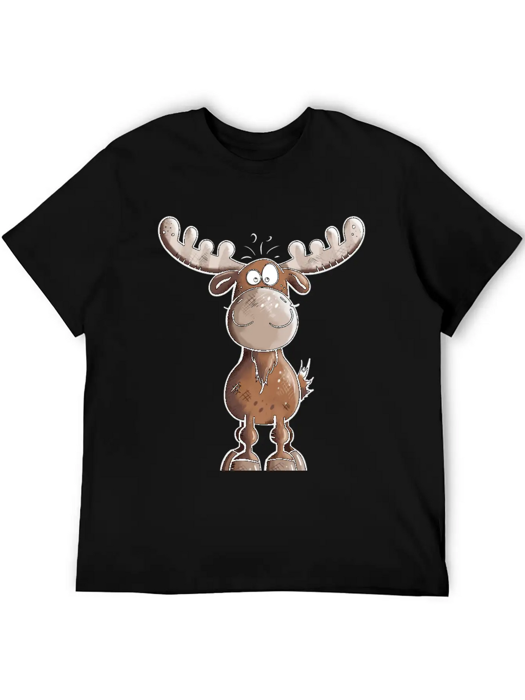 Naughty Elk - Elks - Deer - Moose - Gift - Forest Unisex Casual T-Shirt – Clean Design For Daily Comfort