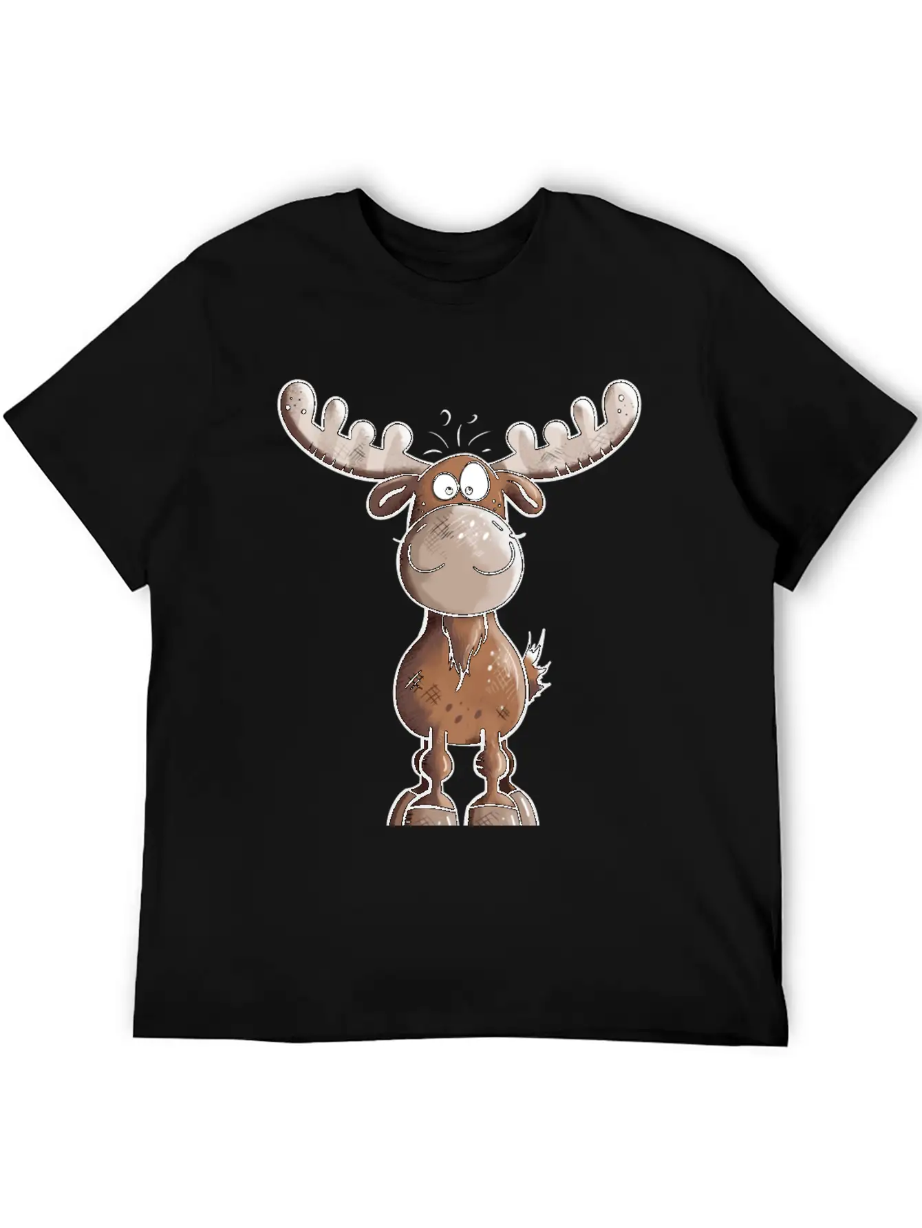Naughty Elk - Elks - Deer - Moose - Gift - Forest Unisex Casual T-Shirt – Clean Design For Daily Comfort