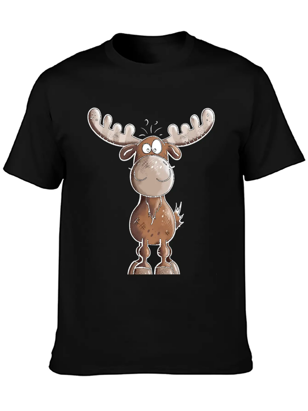 Naughty Elk - Elks - Deer - Moose - Gift - Forest Unisex Casual T-Shirt – Clean Design For Daily Comfort