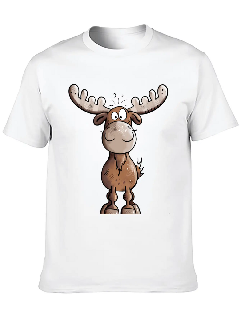Naughty Elk - Elks - Deer - Moose - Gift - Forest Unisex Casual T-Shirt – Clean Design For Daily Comfort