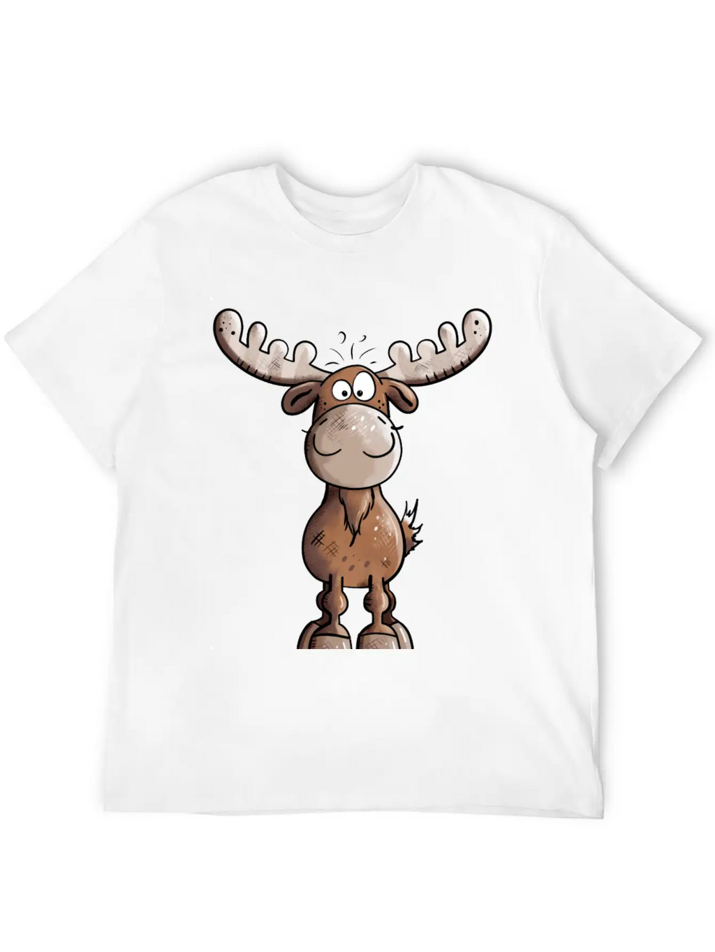 Naughty Elk - Elks - Deer - Moose - Gift - Forest Unisex Casual T-Shirt – Clean Design For Daily Comfort