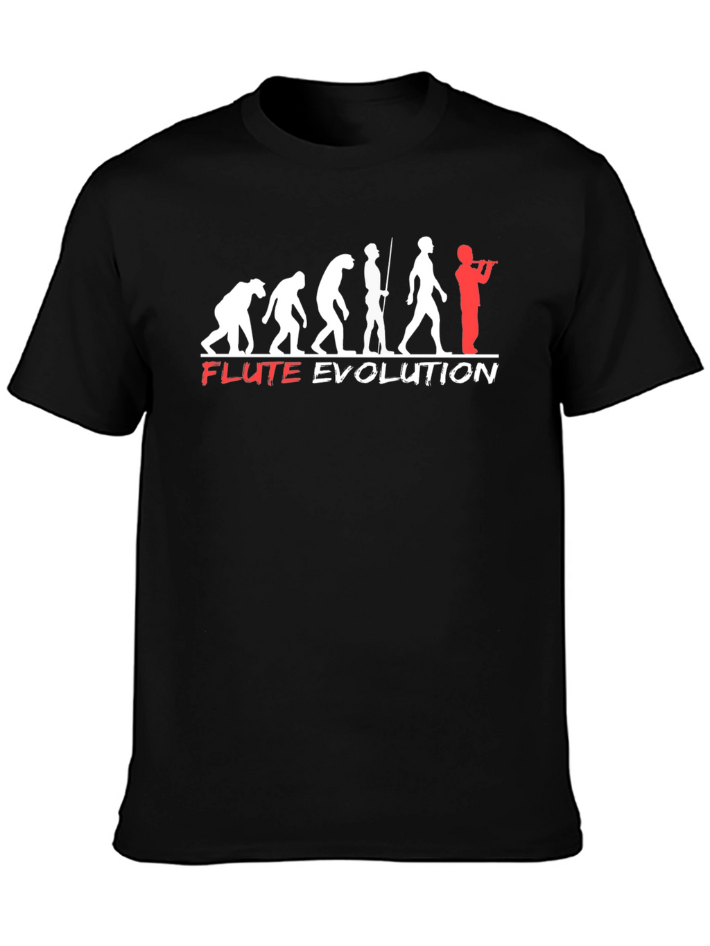 Flute Evolution T-Shirt - Funny Music Tee