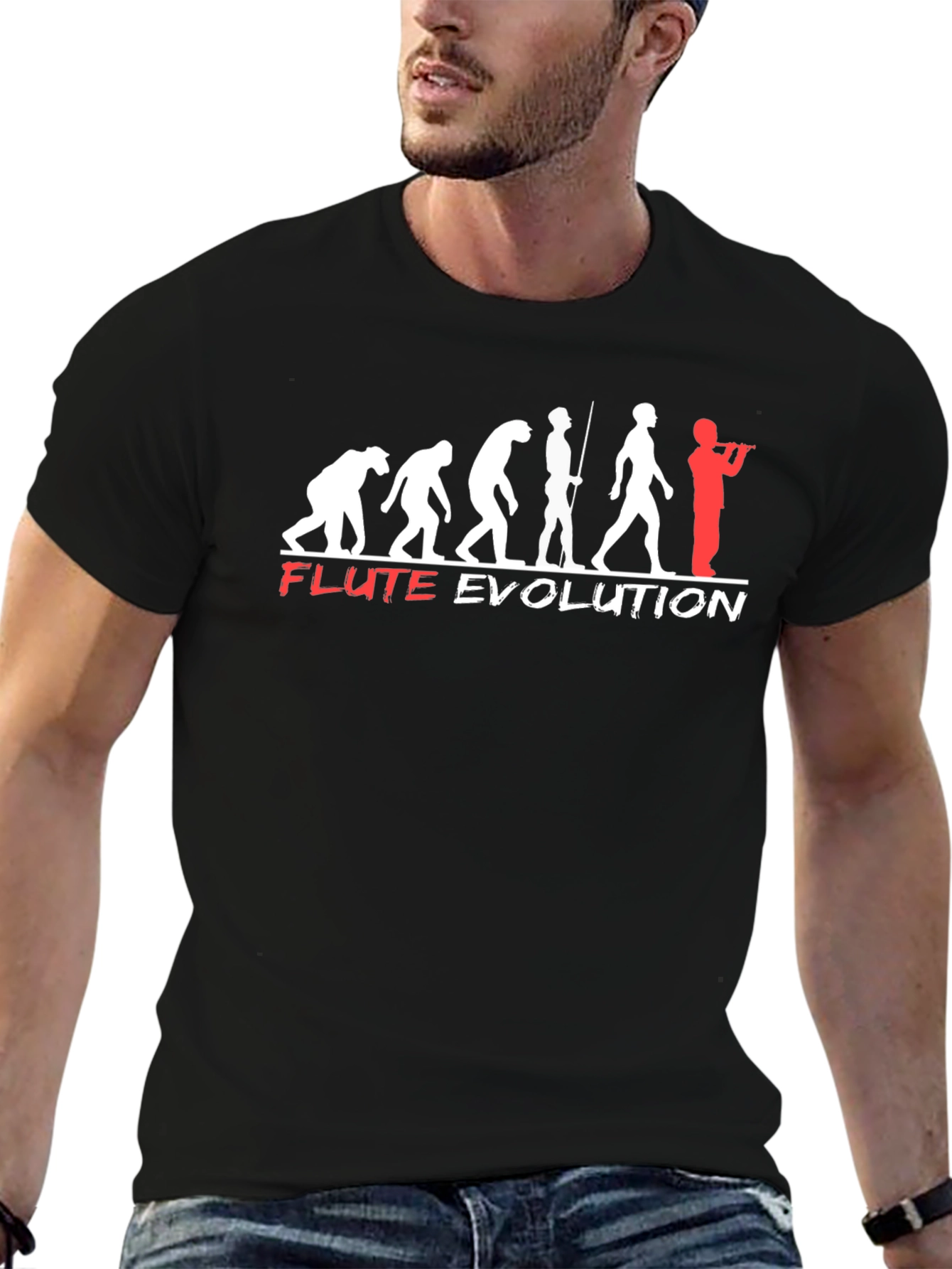 Flute Evolution T-Shirt - Funny Music Tee