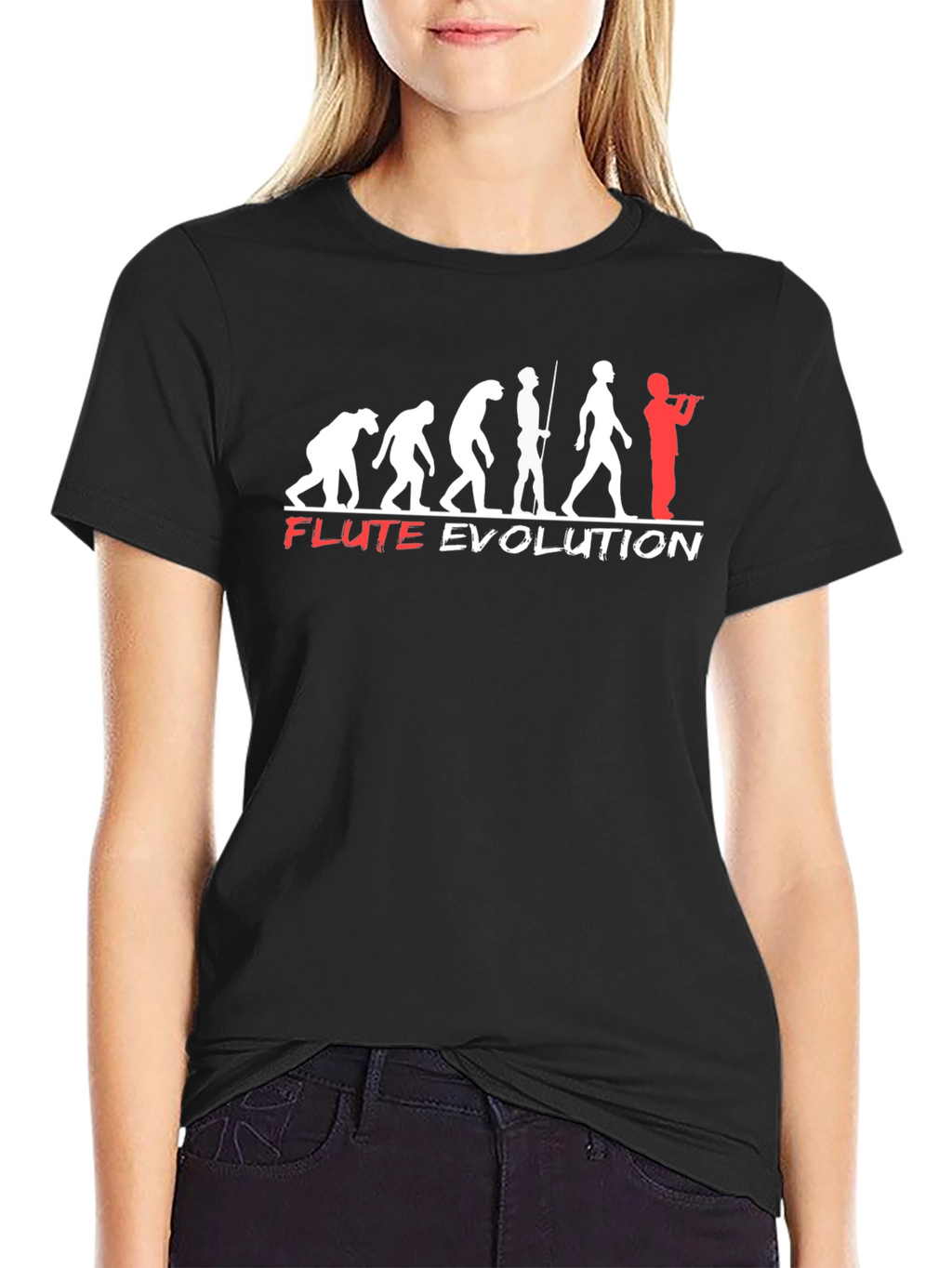 Flute Evolution T-Shirt - Funny Music Tee