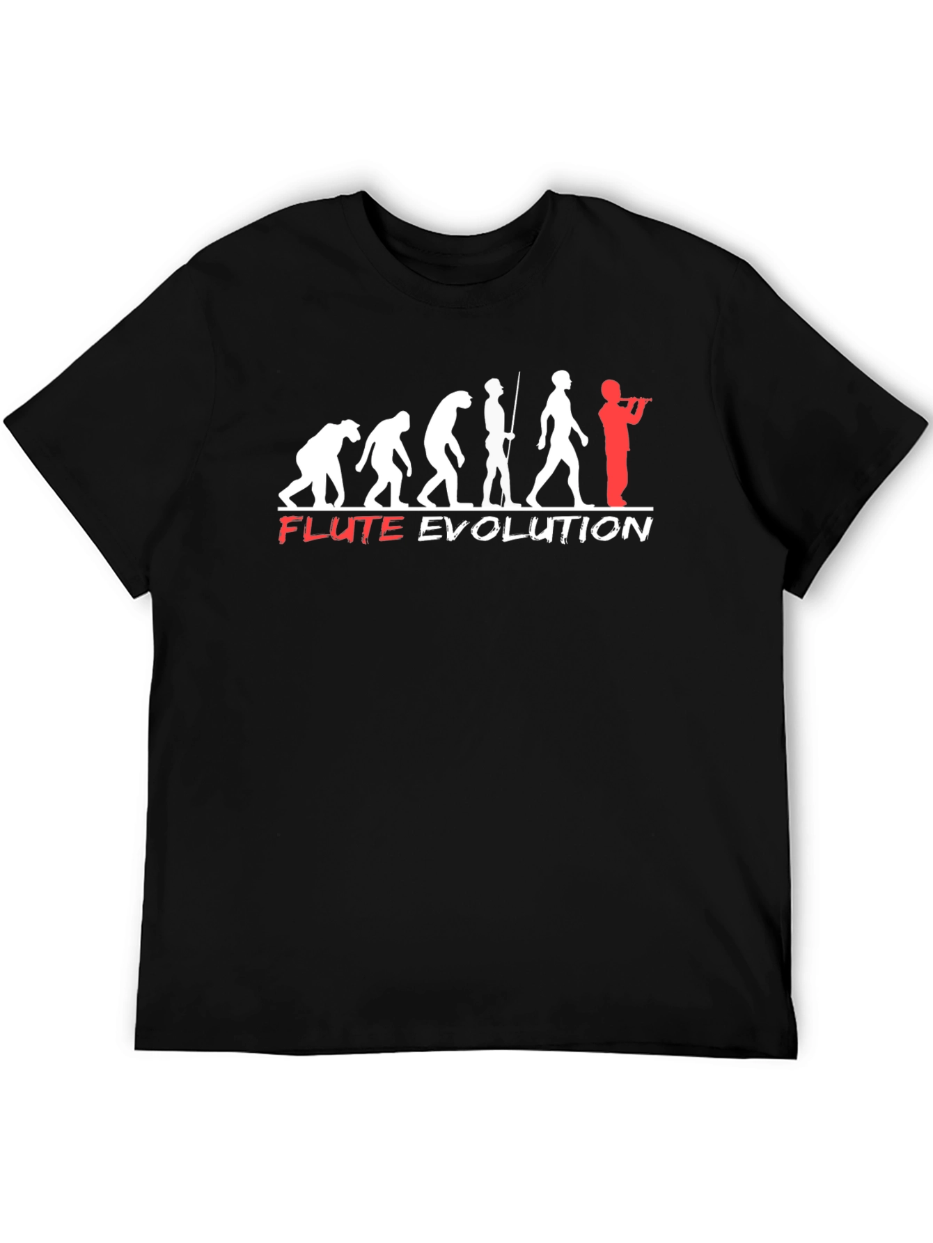 Flute Evolution T-Shirt - Funny Music Tee
