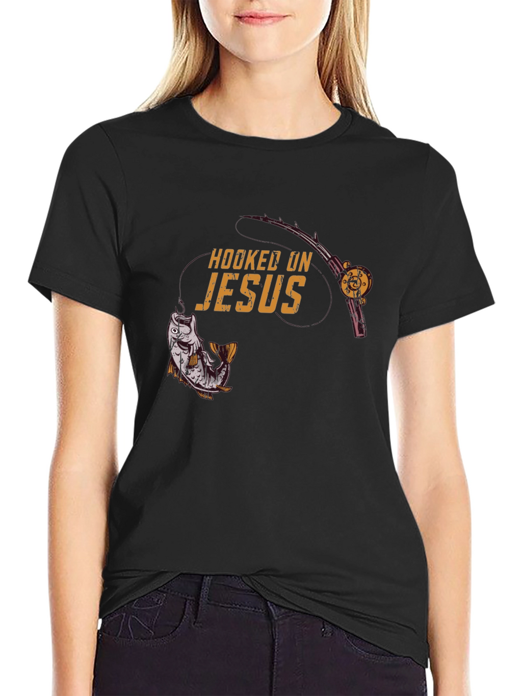 Hooked on Jesus Graphic T-Shirt