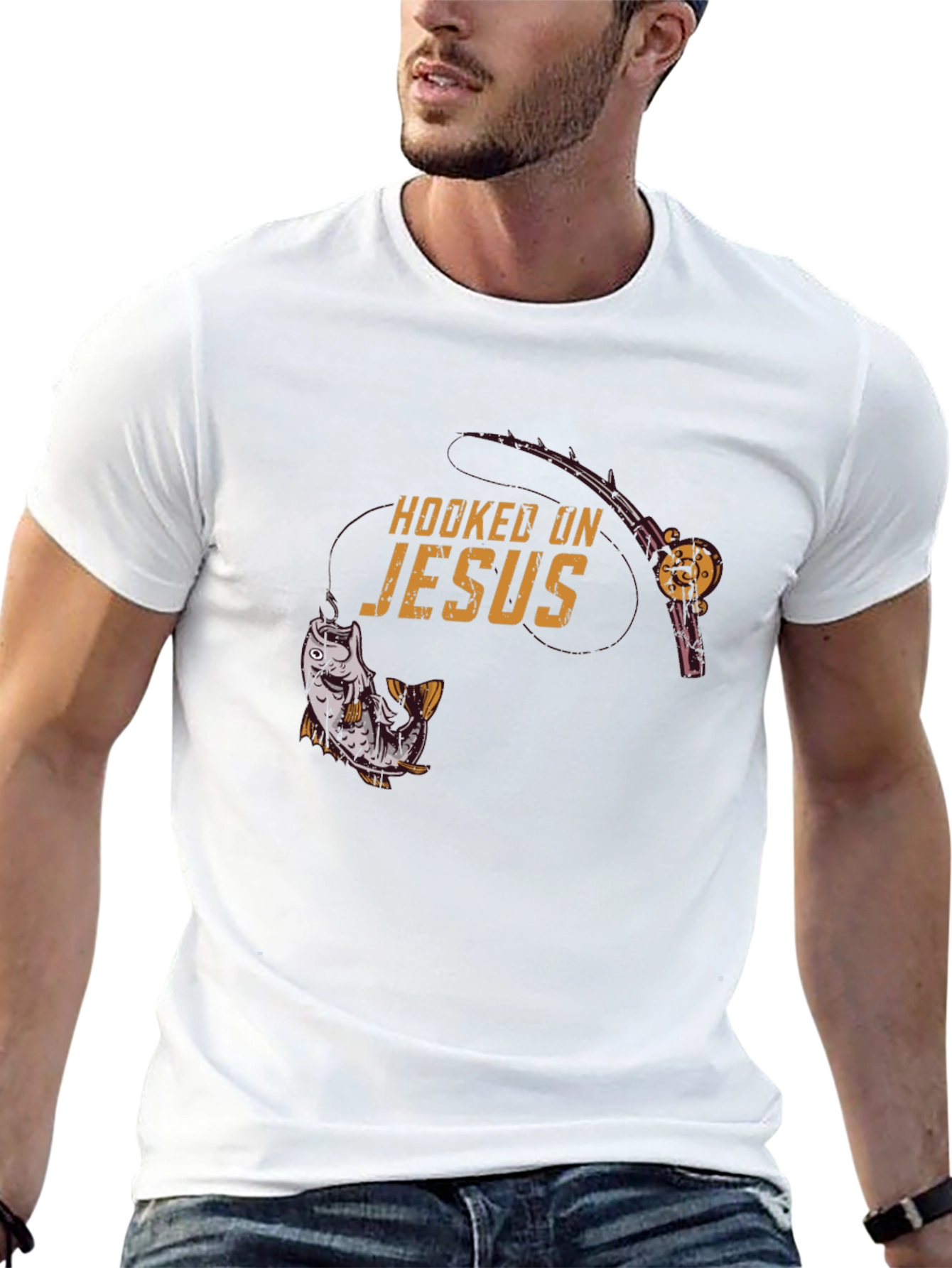 Hooked on Jesus Graphic T-Shirt