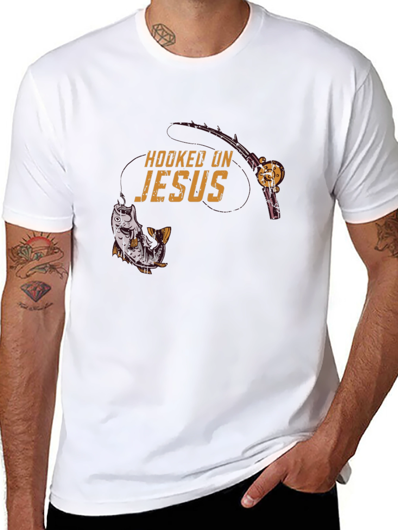 Hooked on Jesus Graphic T-Shirt
