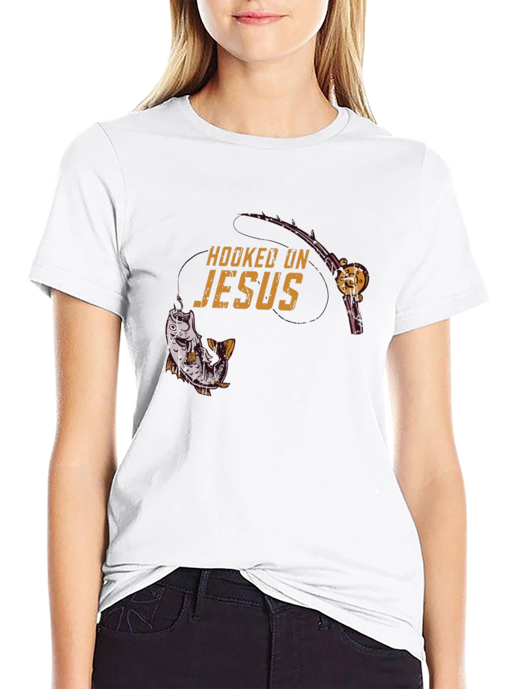 Hooked on Jesus Graphic T-Shirt